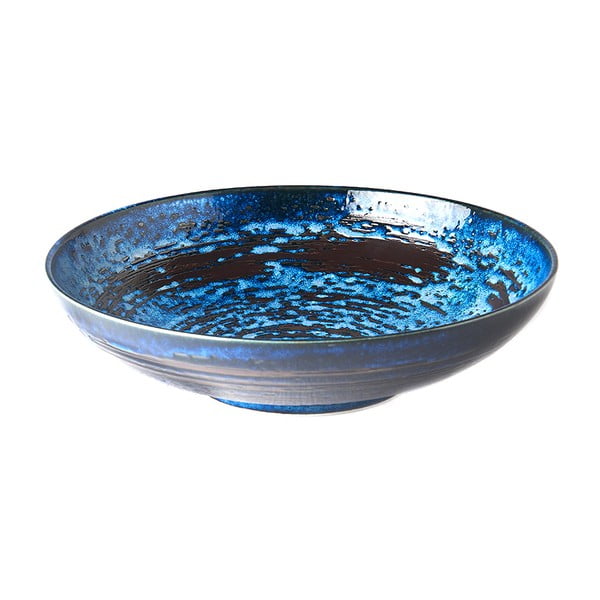 Ciotola da portata in ceramica blu Swirl, ø 28 cm Copper - MIJ
