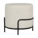 Sgabello in tessuto bouclé bianco Carl - Tenzo