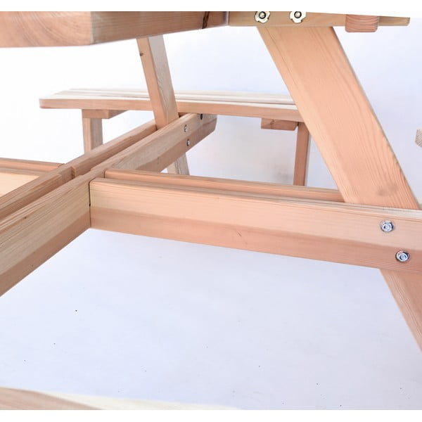 Set da pranzo da giardino in legno di pino per 4 persone Piknik - Rojaplast-image-1