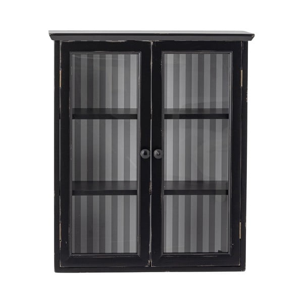 Vetrina nera in abete massiccio da appendere 51,5x66,5x22,5 cm Hazem – Bloomingville