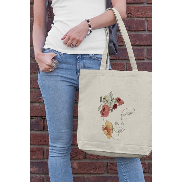 Borsa in tessuto beige - Kate Louise-image-3