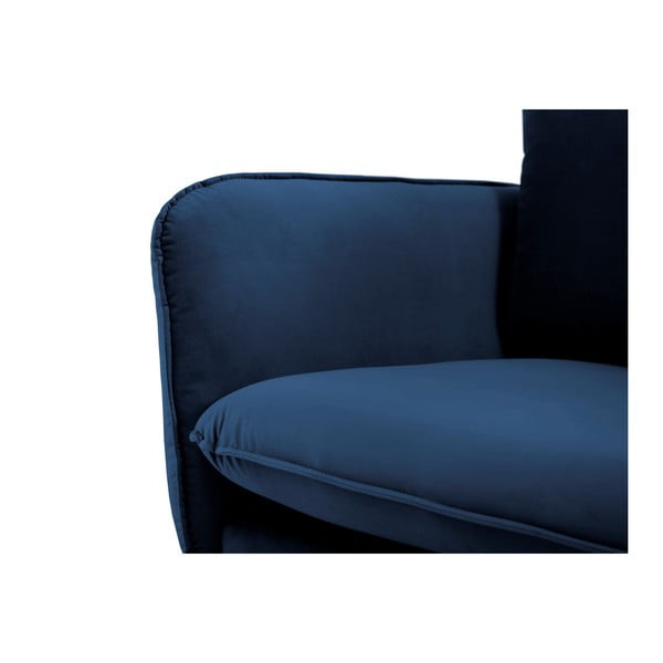 Divano in velluto blu, 160 cm Vienna - Cosmopolitan Design-image-4
