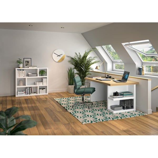 Libreria bianca 120x105 cm Dublin - TemaHome-image-1