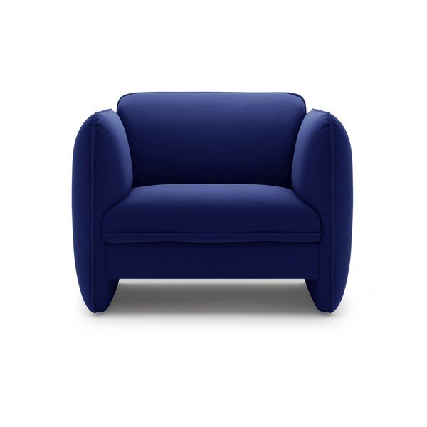 Poltrona blu con rivestimento in velluto Georgia – Micadoni -image-2