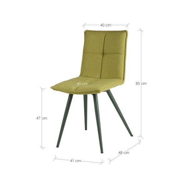 Set di 4 sedie da pranzo verdi Zoe - sømcasa-image-2