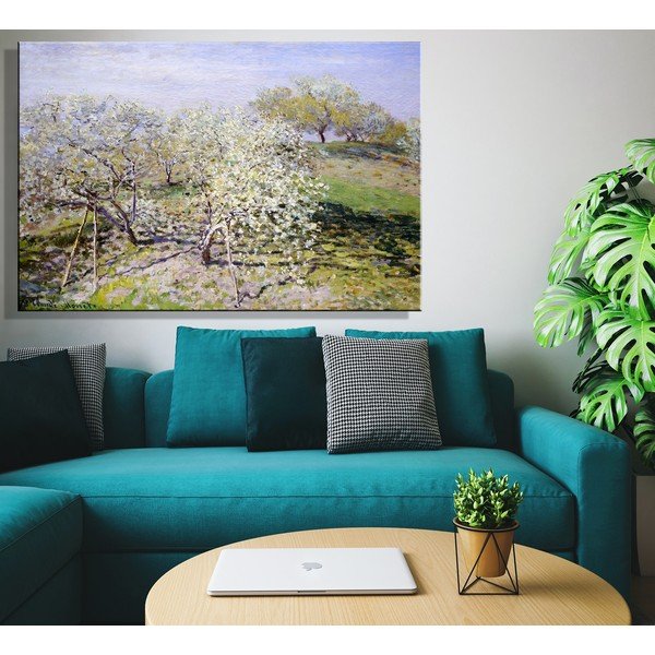 Riproduzione di un dipinto , 90 x 60 cm Claude Monet - Spring - Fedkolor-image-1