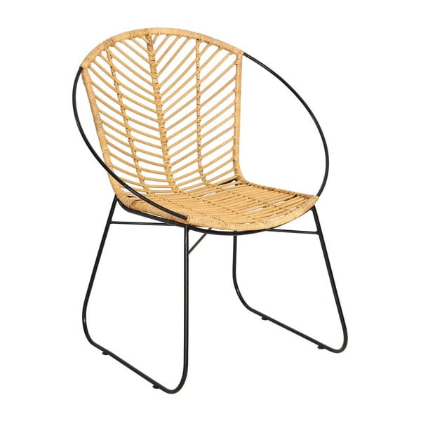 Set di 2 sedie da pranzo in rattan Carla e tavolo nero Strong - Bonami Essentials-image-4