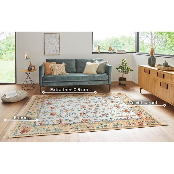 Tappeto in viscosa beige 160x230 cm Oriental - Nouristan-image-3