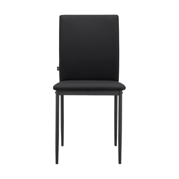 Set di sedie da pranzo in similpelle nere 2 pz Pavia - Støraa-image-1