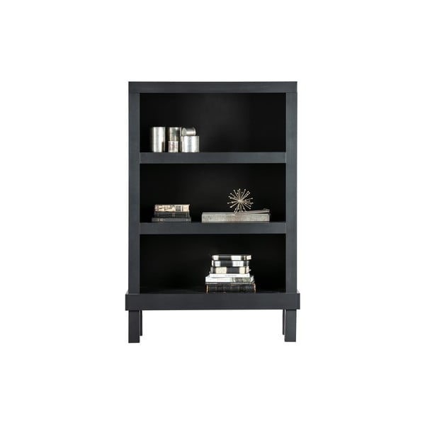 Libreria nera in pino massiccio 107x160x39 cm Bonk – WOOOD-image-2