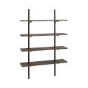 Mensola marrone in metallo con ripiani multipli 100 cm Gilda – Ellos Home