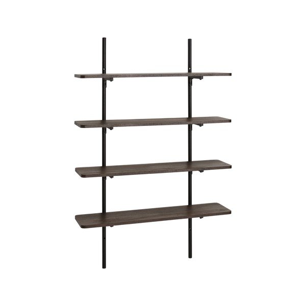 Mensola marrone in metallo con ripiani multipli 100 cm Gilda – Ellos Home