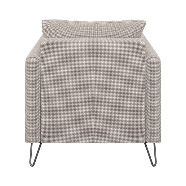 Poltrona marrone chiaro con rivestimento in ciniglia Freya – Ropez-image-2