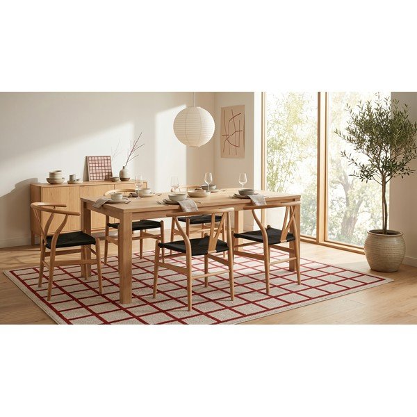 Tappeto rosso/beige 160x230 cm Picnic - ESTE-image-3