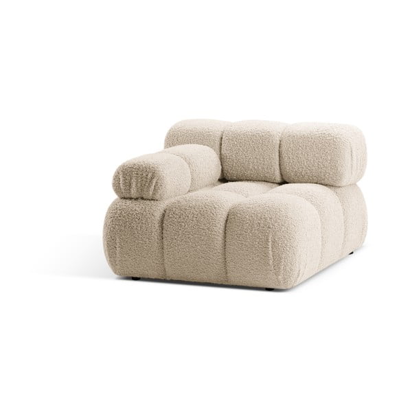 Modulo divano in bouclé beige (angolo sinistro) Bellis - Micadoni Home-image-3