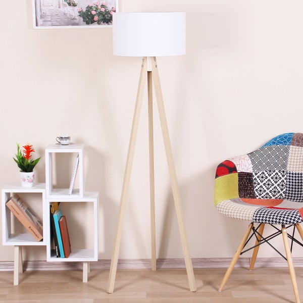 Lampada a stelo con paralume bianco Celina - Kate Louise