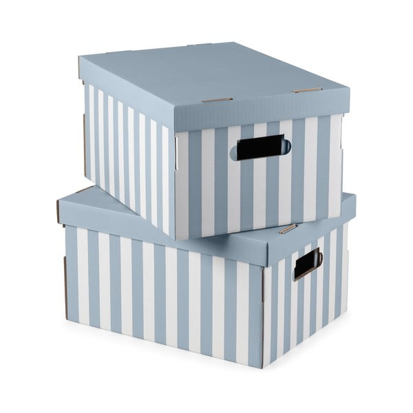 Scatole di cartone con coperchio in set da 2 pezzi Stripes - Compactor