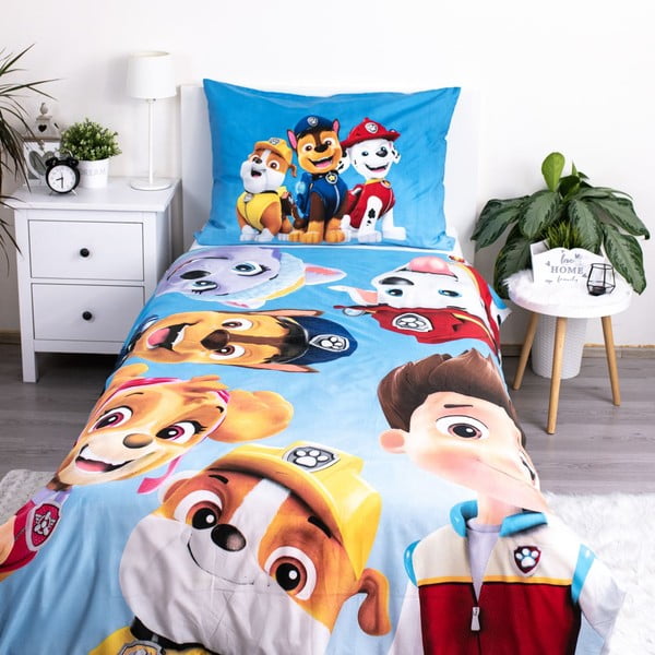 Biancheria da letto singola per bambini in microfibra 140x200 cm Paw Patrol - Jerry Fabrics-image-1