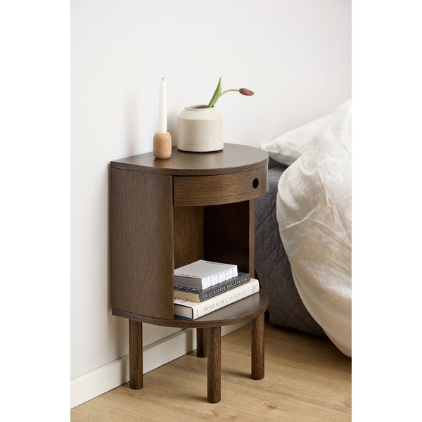 Comodino colore naturale scuro con effetto rovere Paron – Actona-image-1