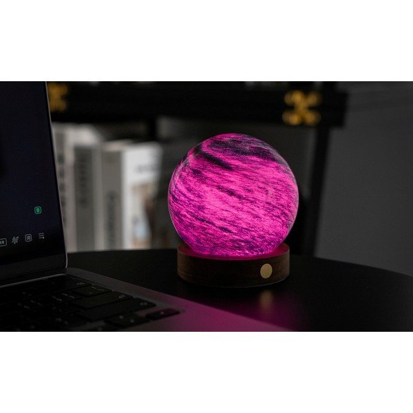Decorazione luminosa marrone scuro/colore naturale scuro con ricarica USB ø 8 cm Stellar Ocean – Gingko-image-4