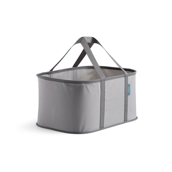 Cesta per il bucato grigia in tessuto pieghevole 35 l Duo – Joseph Joseph