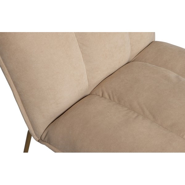 Poltrona beige con struttura in oro Fie Fire - WOOOD-image-1
