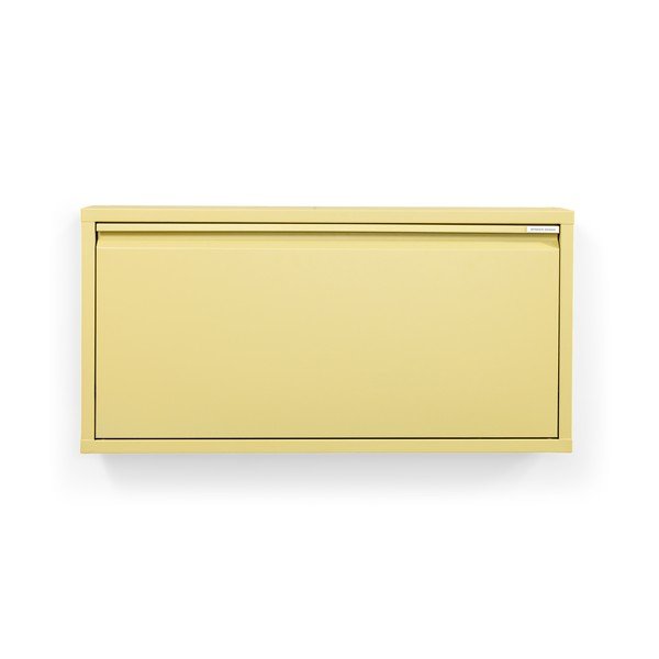 Scarpiera giallo chiaro in acciaio con ante ribaltabili/da parete 75x37,5x12,5 cm Billy – Spinder Design-image-4