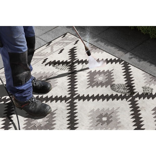 Tappeto da esterno nero e crema , 170 x 120 cm Malibu - NORTHRUGS-image-3