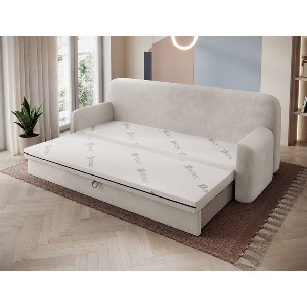 Divano beige allungabile/con contenitore e rivestimento in velluto a coste 236 cm Elioss – ELTAP-image-2