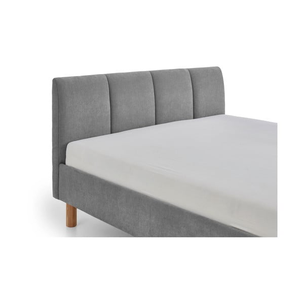 Letto singolo imbottito grigio rete non inclusa 120x200 cm Joker – Meise Möbel-image-4