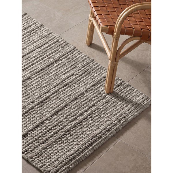 Passatoia grigia in lana tessuta a mano 80x250 cm Camden Parker – Ted Baker-image-2