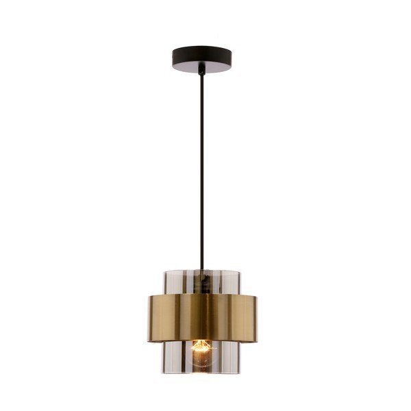 Lampadario nero con paralume in vetro ø 18 cm Spiega – Candellux Lighting-image-2