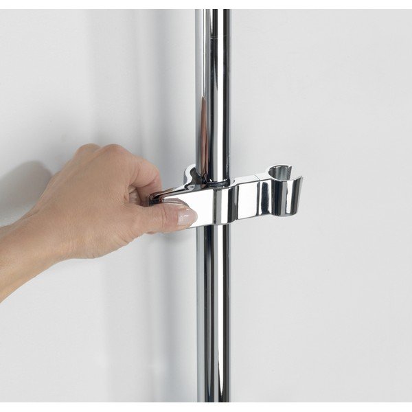 Supporto per soffione doccia in acciaio inox in argento lucido - Wenko-image-1