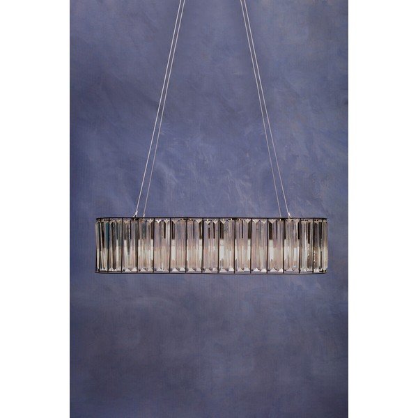 Lampadario in metallo con paralume in vetro Akiko – Premier Housewares-image-2