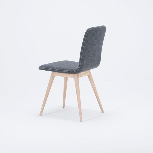 Sedia in legno di rovere grigio Ena - Gazzda-image-4