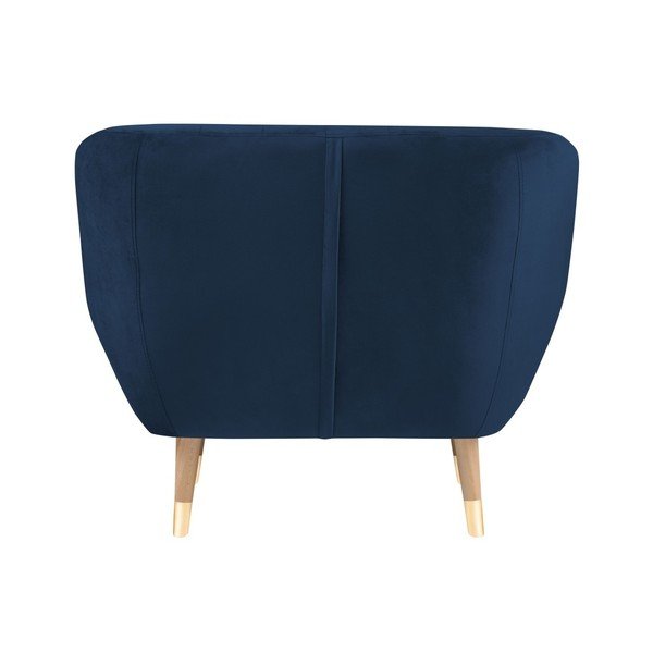 Poltrona in velluto blu scuro Benito - Mazzini Sofas-image-4