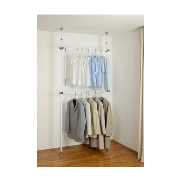 Appendiabiti telescopico in metallo bianco Herkules - Wenko-image-1