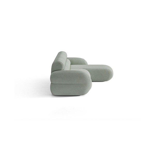 Divano angolare blu (con penisola a destra/con chaise lounge) con rivestimento in ciniglia Neo – Micadoni -image-2
