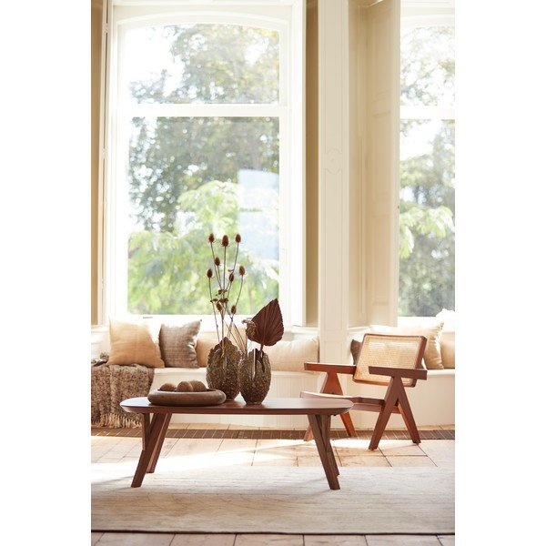 Tavolino da salotto di colore naturale in mango massiccio 65x120 cm Quenza – Light & Living-image-1