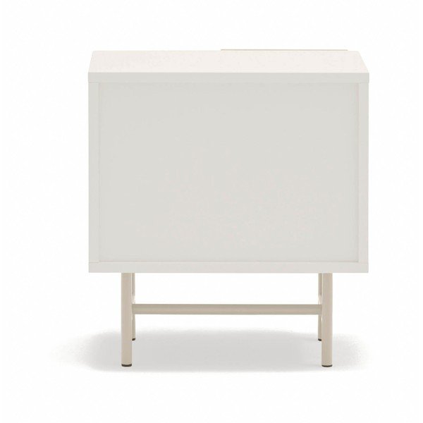 Comodino beige/color crema opaco con ripiani Nube – Teulat-image-4