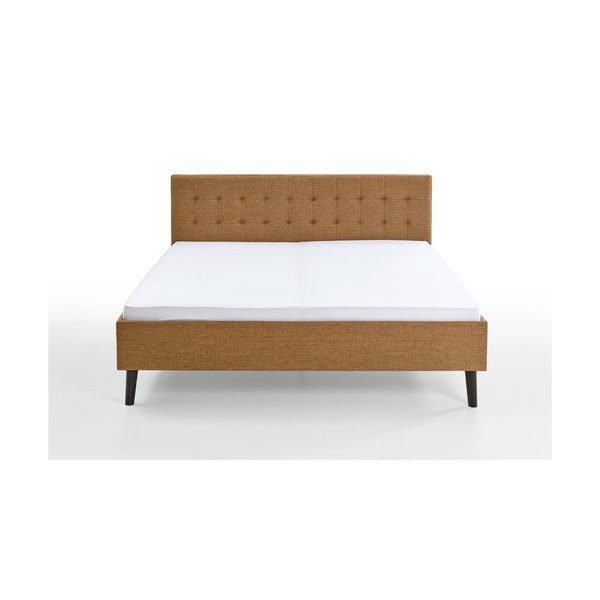 Letto matrimoniale imbottito marrone rete non inclusa 180x200 cm Empire – Meise Möbel-image-3