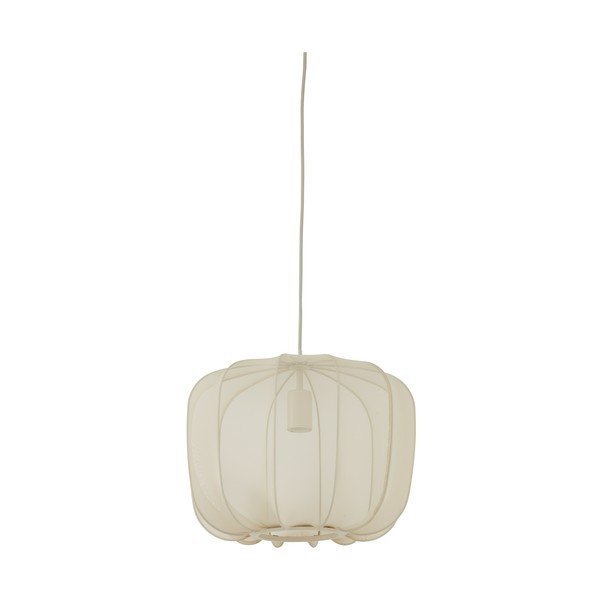 Lampadario color crema con paralume in tessuto ø 12 cm Plumeria – Light & Living