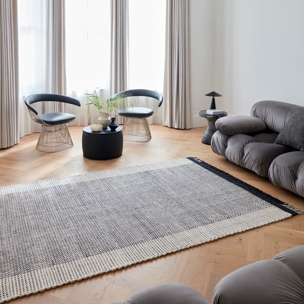 Tappeto in lana grigio tessuto a mano 160x230 cm Avalon - Asiatic Carpets-image-1