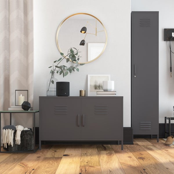 Armadio in metallo grigio 37x182 cm Bradford - Støraa-image-1