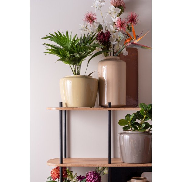 Vaso Grand in smalto beige, altezza 28 cm - PT LIVING-image-1