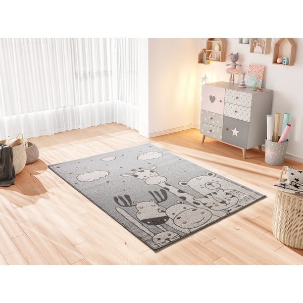 Tappeto per bambini grigio chiaro 120x170 cm Beats - Universal-image-1