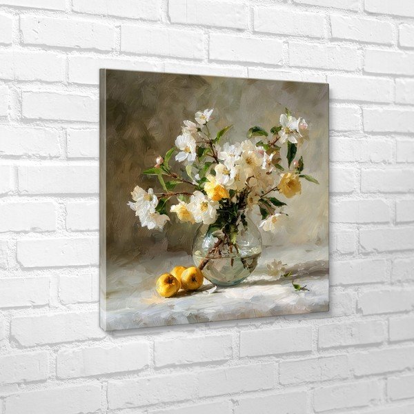 Dipinto stampato con cornice inclusa 70x70 cm Apple Flowers – Styler-image-3