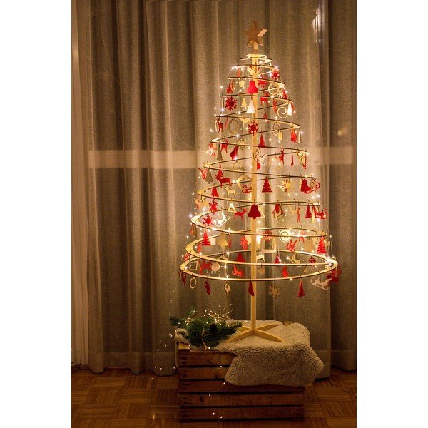 Albero di Natale decorativo in legno Grande, altezza 138 cm - Spira-image-3