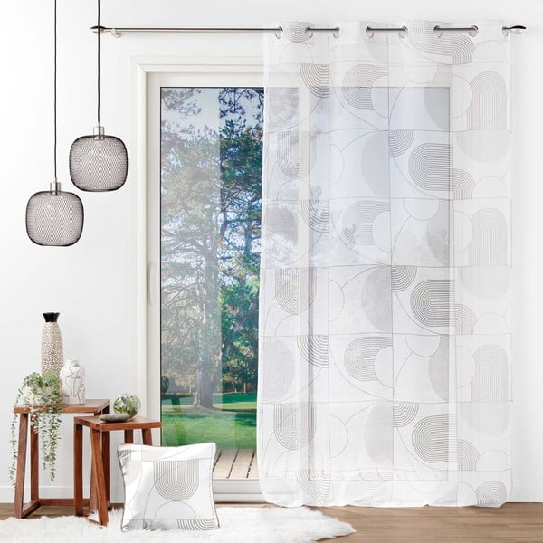 Tenda in voile bianco 140x280 cm Esquisse - douceur d'intérieur-image-2