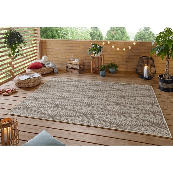 Tappeto per esterni marrone e beige , 140 x 200 cm Pella - NORTHRUGS-image-1